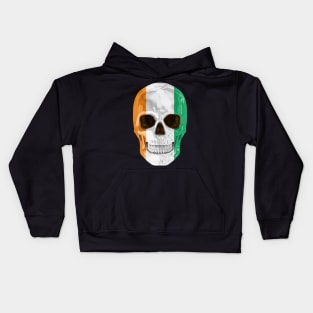 Ivory Coast Flag Skull - Gift for Ivorian With Roots From Ivory Coast Kids Hoodie